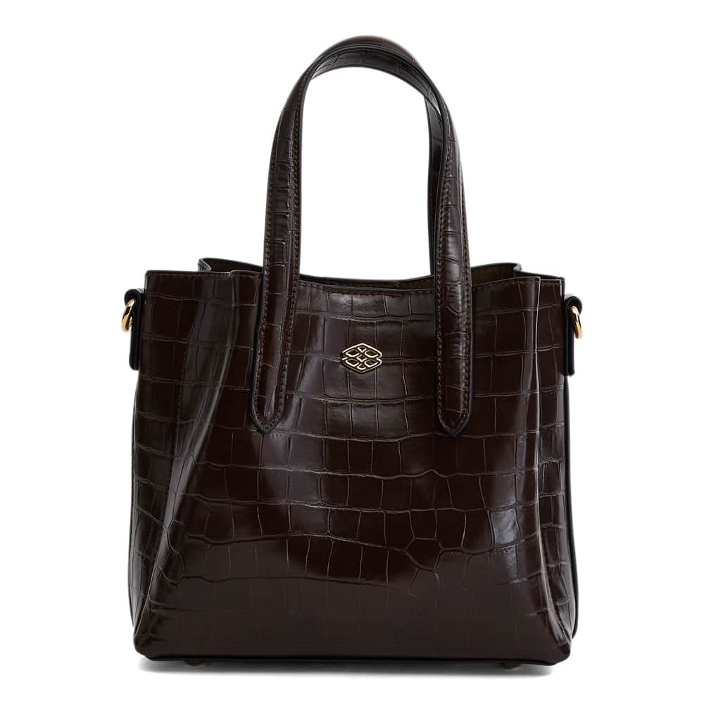 Jada Handbag in Chocolate Croc Croc