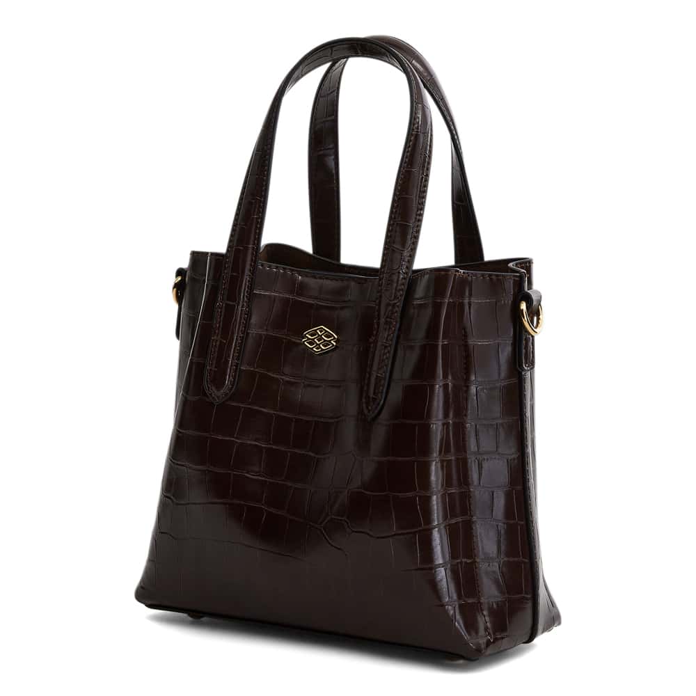 Jada Handbag in Chocolate Croc Croc