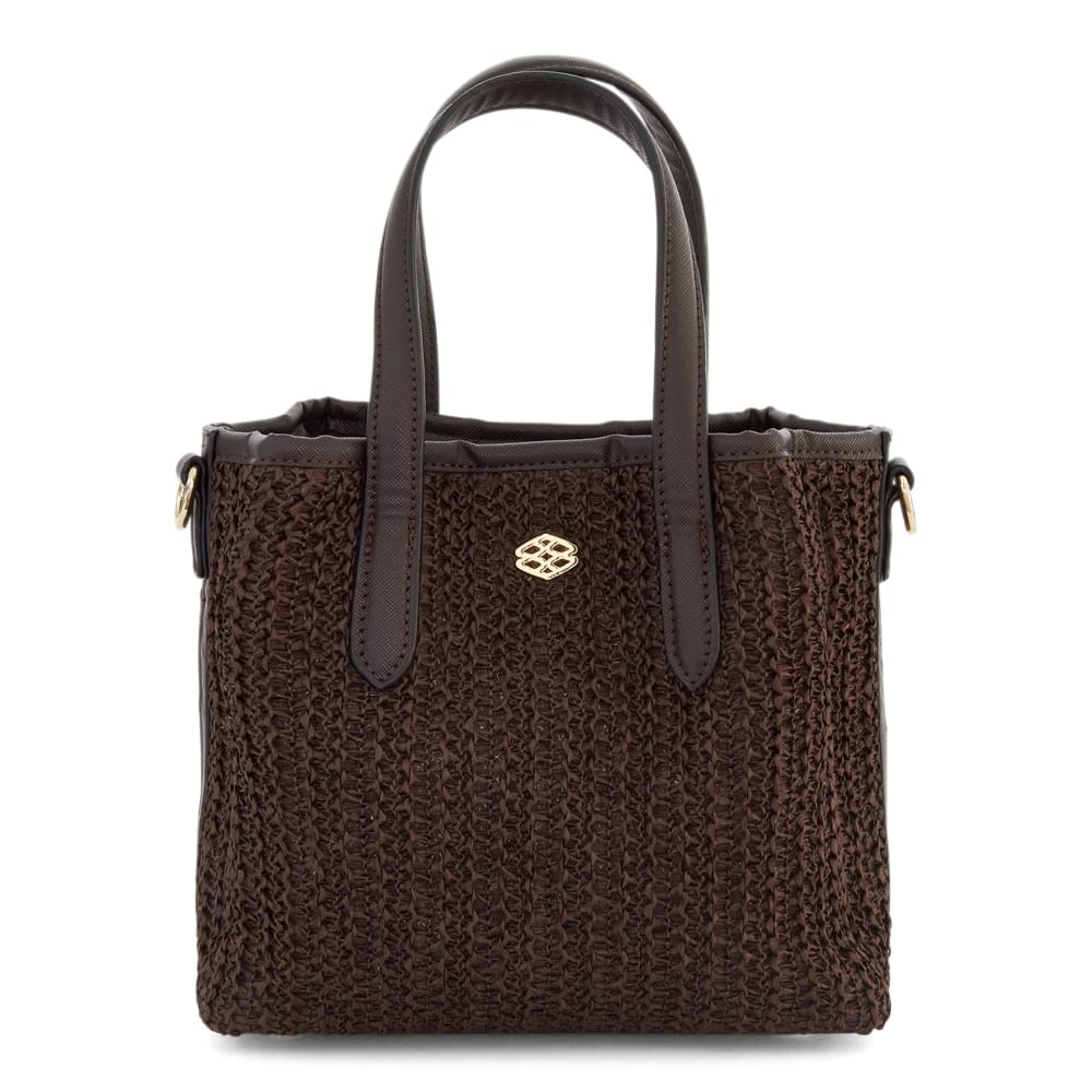 Jada Handbag in Chocolate Raffia Raffia
