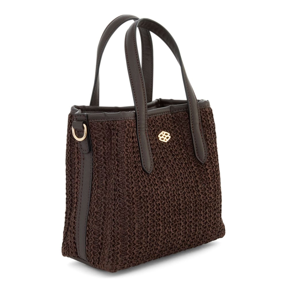 Jada Handbag in Chocolate Raffia Raffia