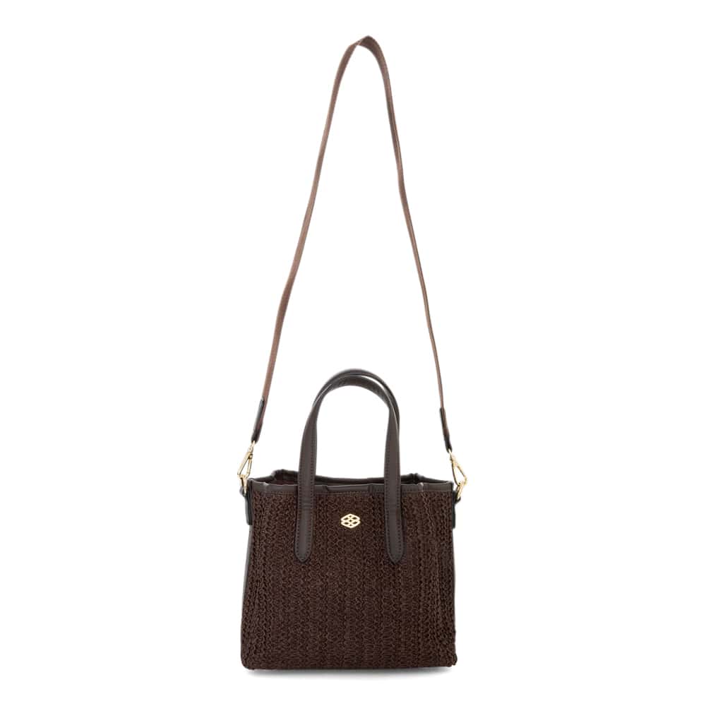 Jada Handbag in Chocolate Raffia Raffia
