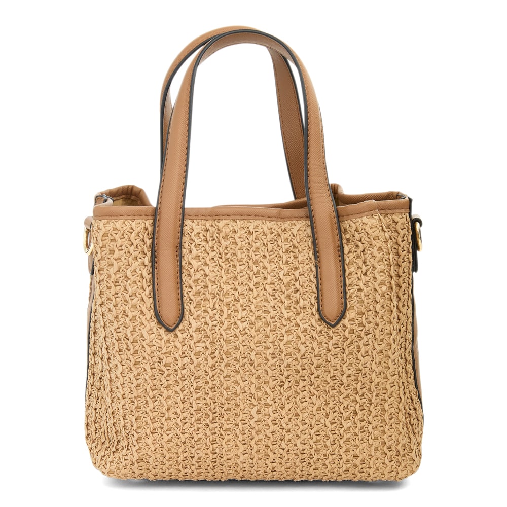 Jada Handbag in Natural Raffia/tan Raffia