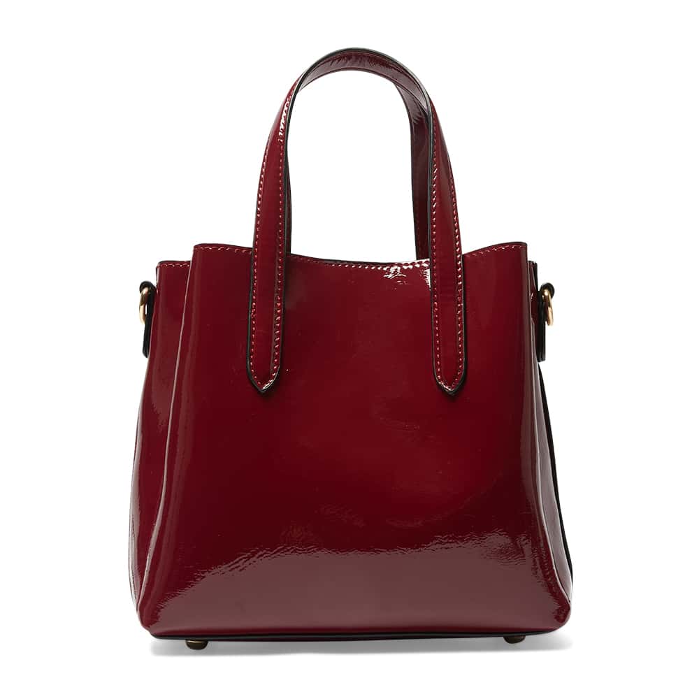 Jada Handbag in Wine Crinkle Patent Patent