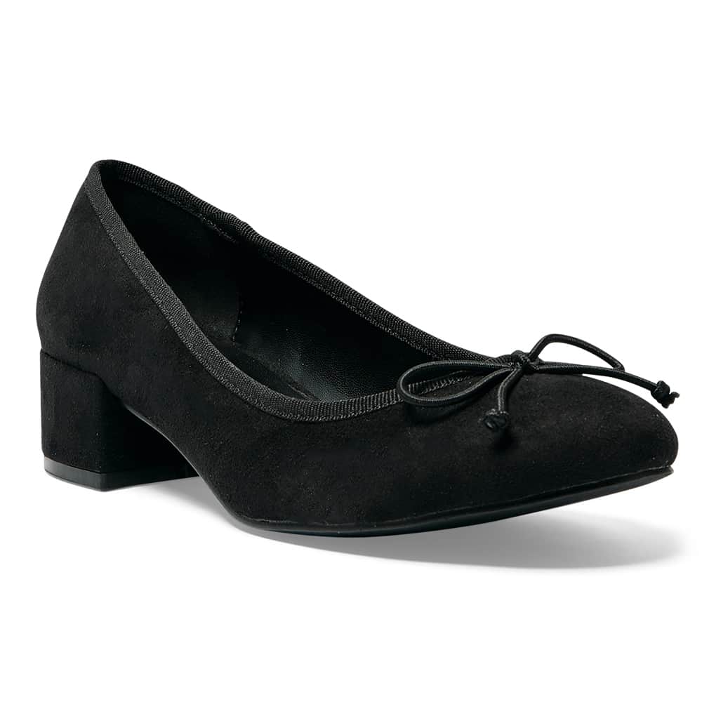 Janet Heel in Black Suede