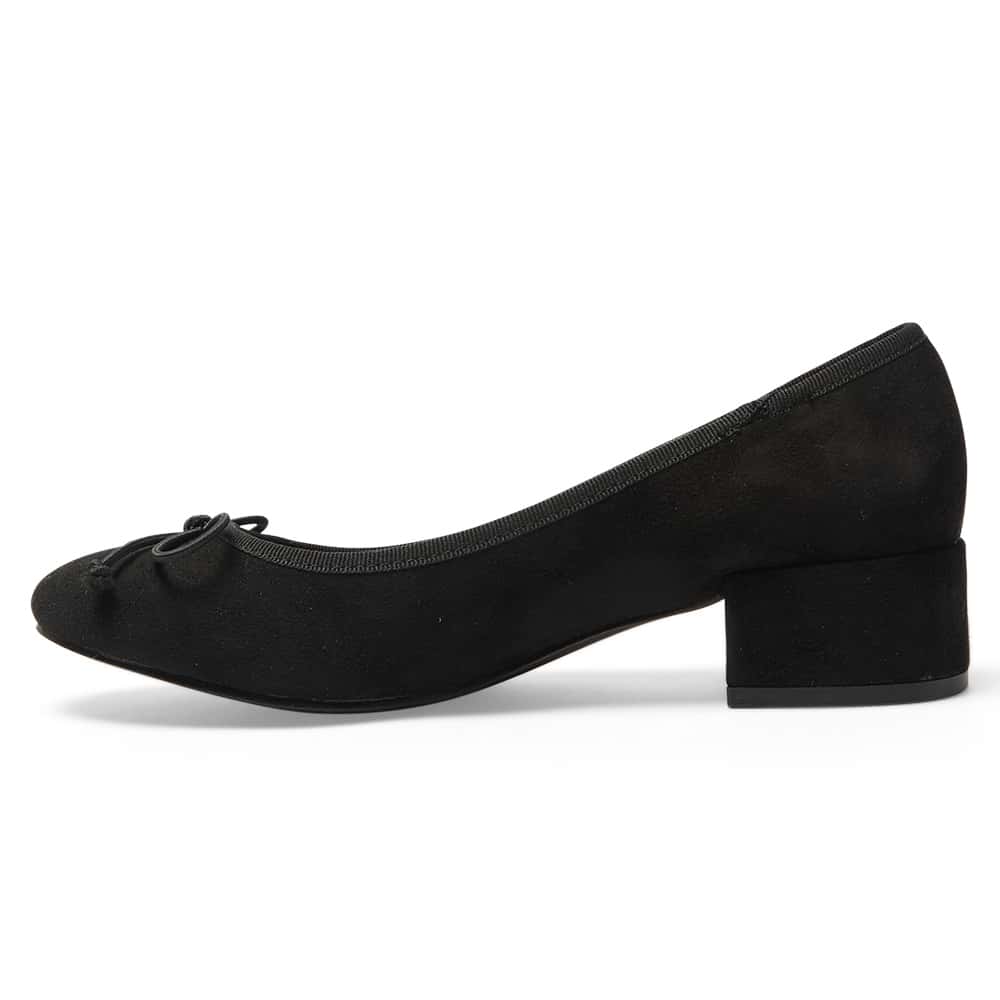 Janet Heel in Black Suede