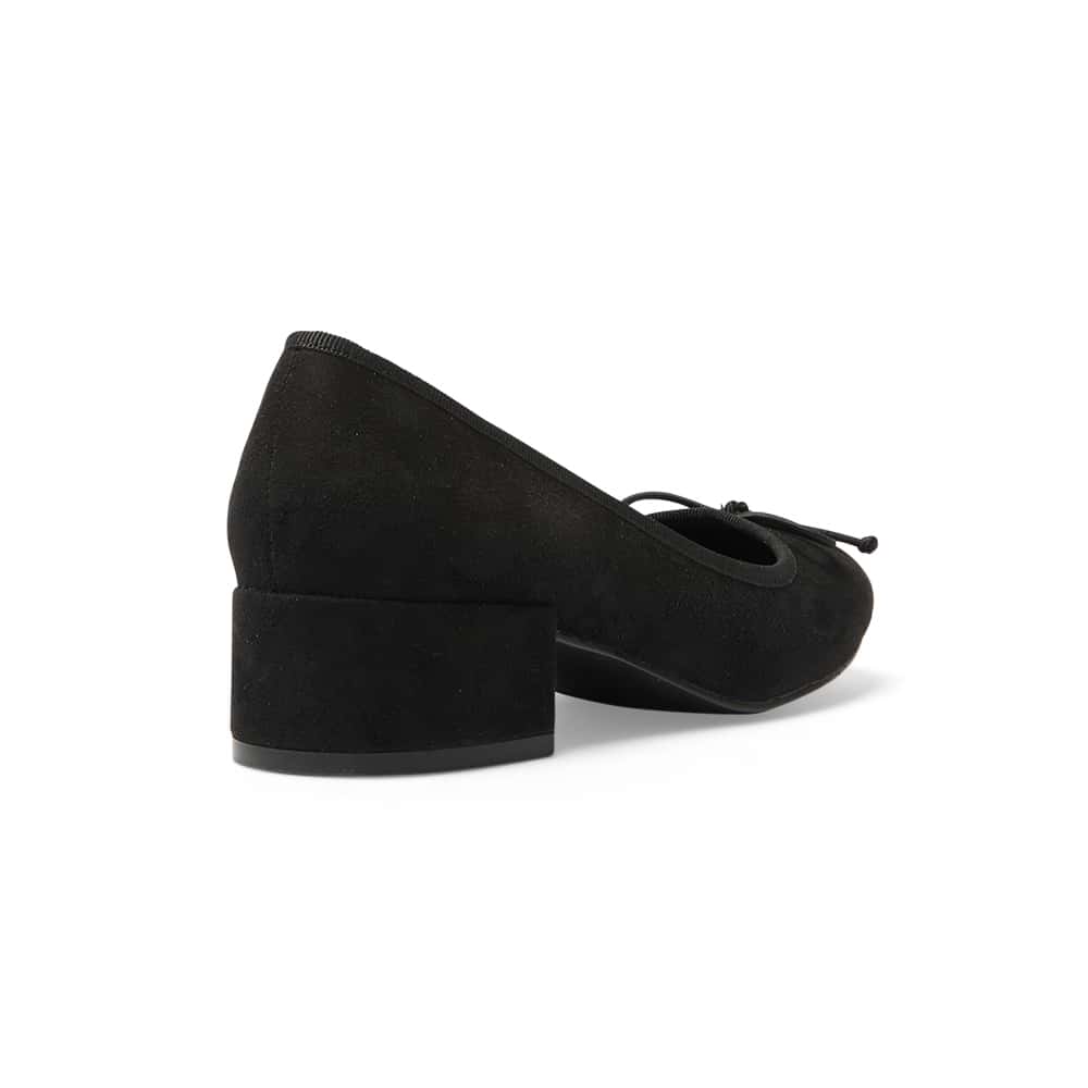 Janet Heel in Black Suede