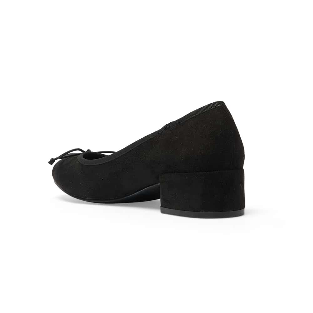 Janet Heel in Black Suede