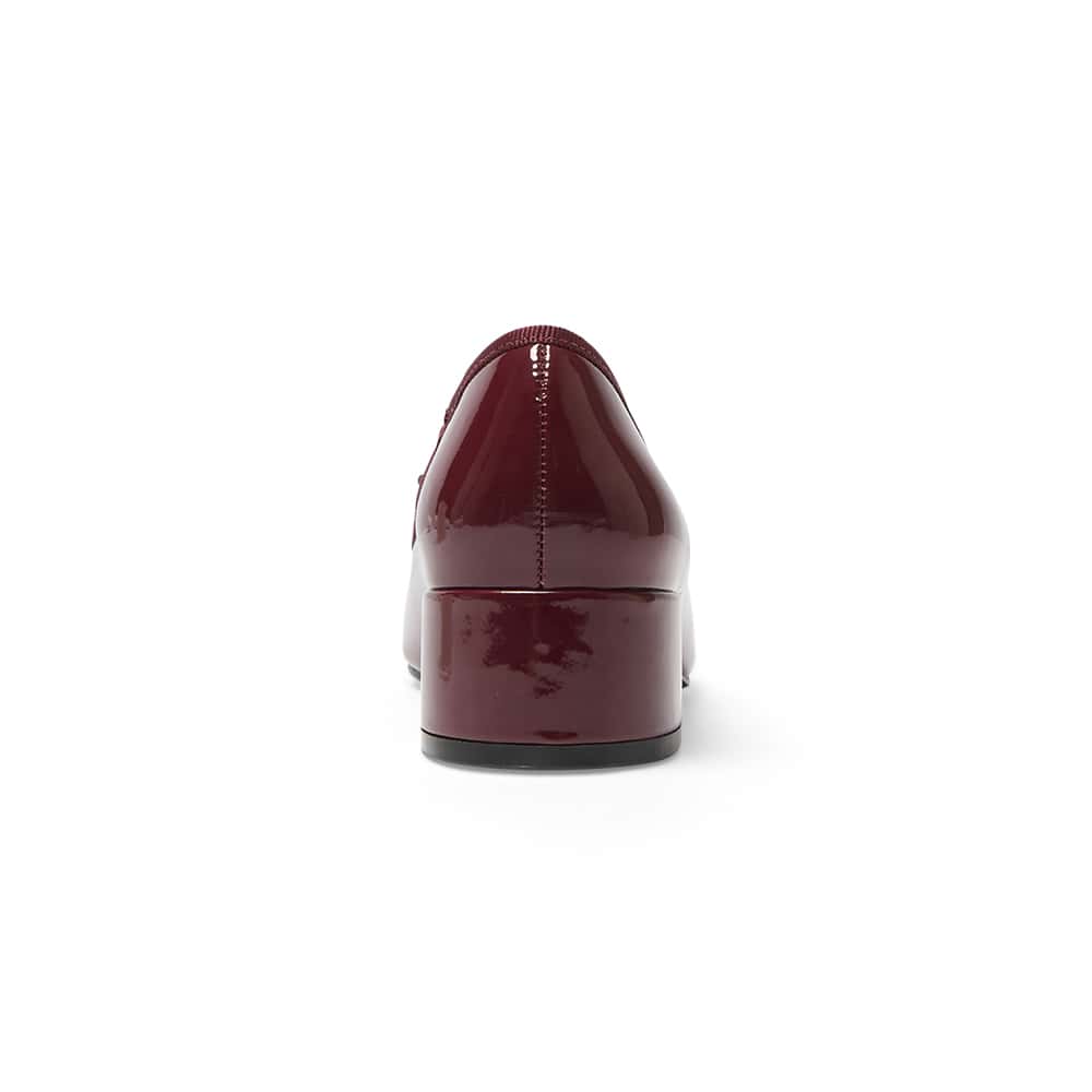 Janet Heel in Cherry Patent