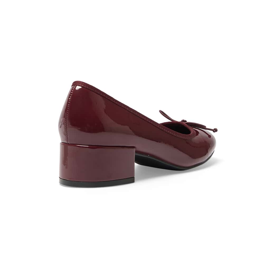 Janet Heel in Cherry Patent