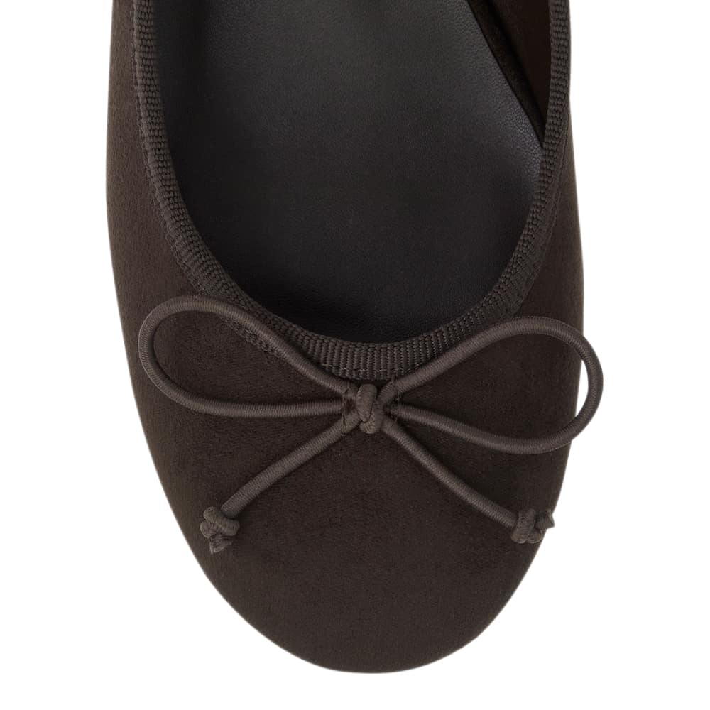 Janet Heel in Chocolate  Suede