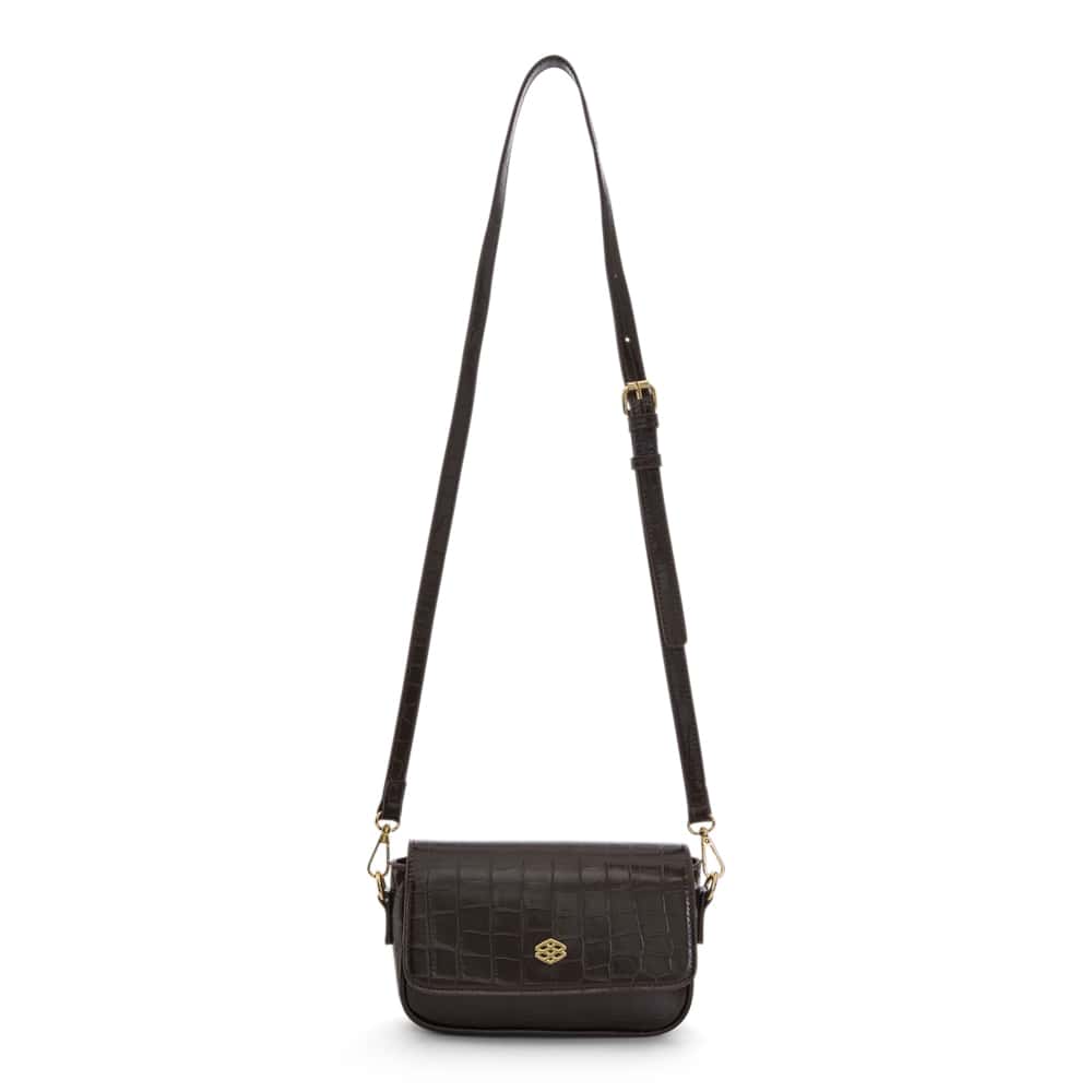 Jessie Handbag in Chocolate Croc Croc