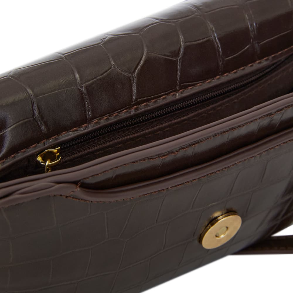 Jessie Handbag in Chocolate Croc Croc
