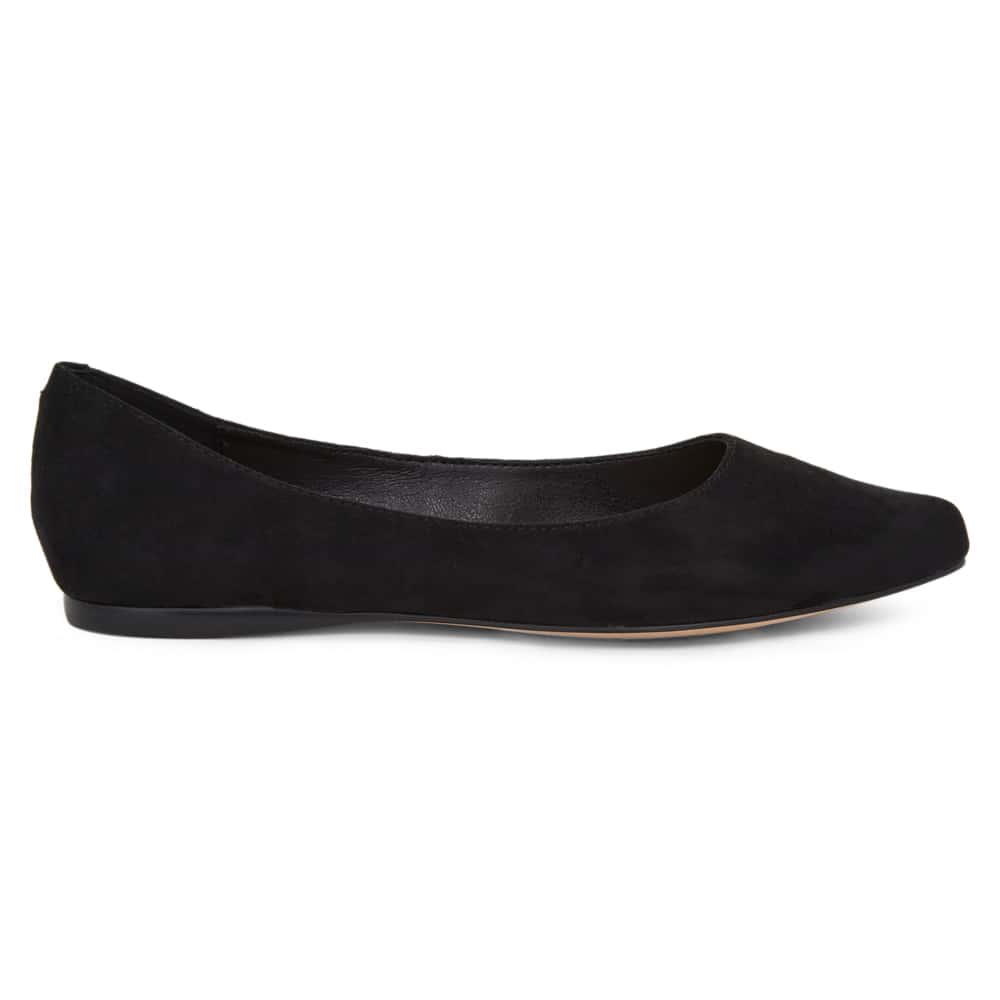 Joyce Ballet Flat in Black Micro