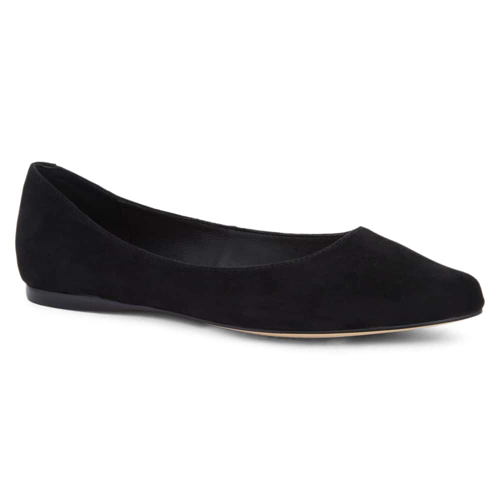 Joyce Ballet Flat in Black Micro