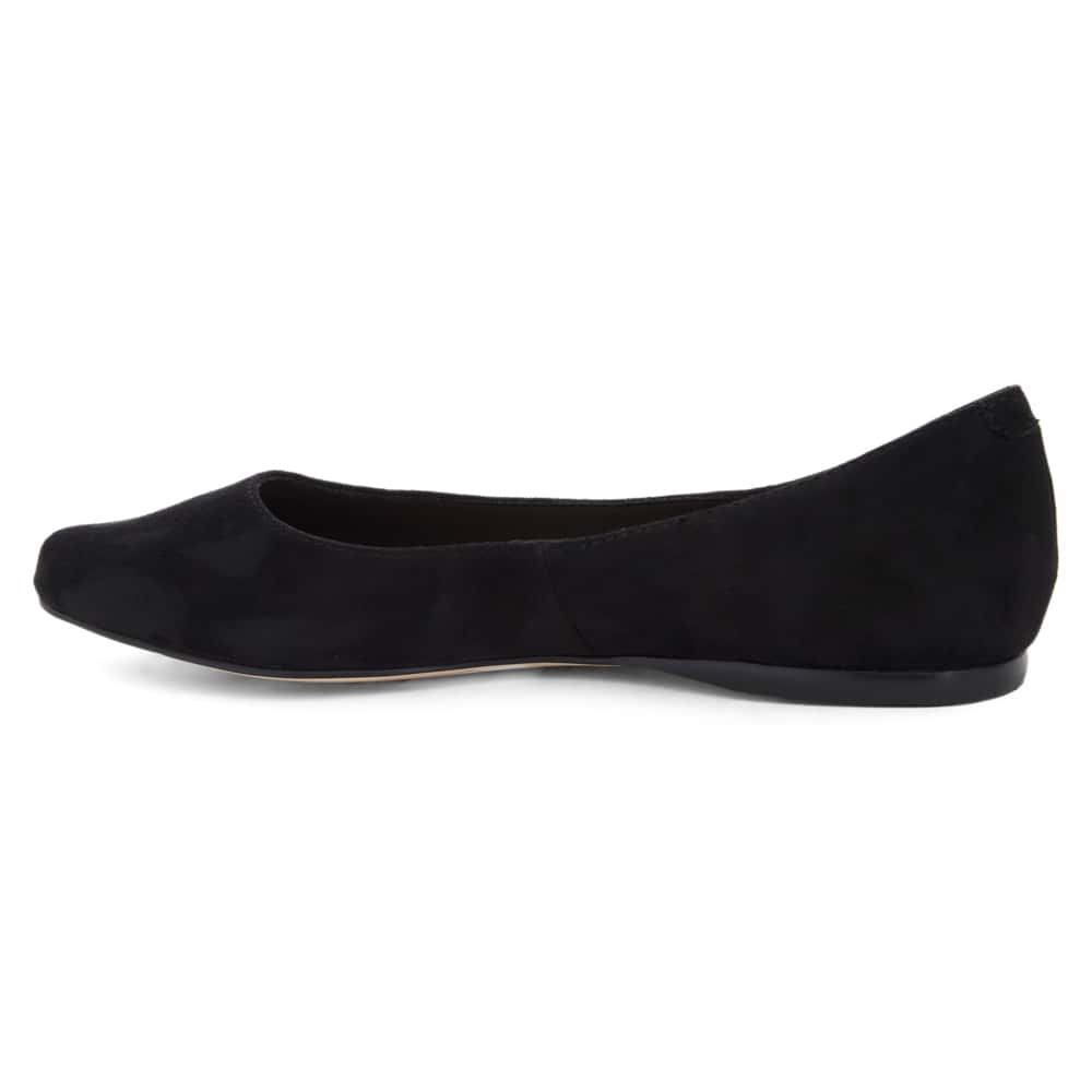 Joyce Ballet Flat in Black Micro