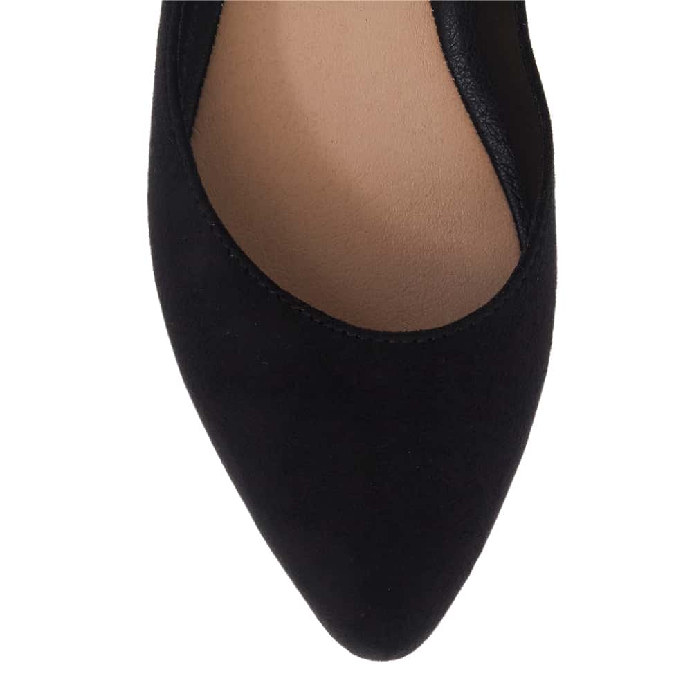 Joyce Ballet Flat in Black Micro