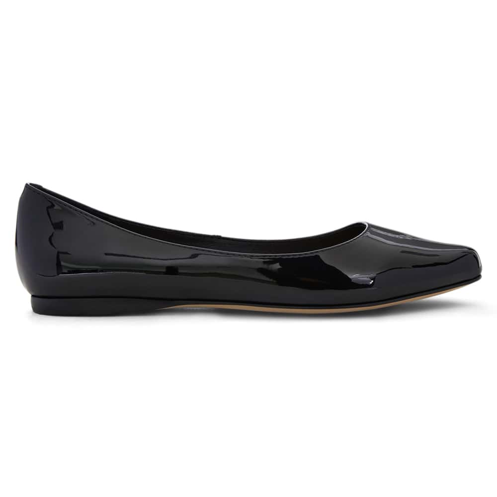 Joyce Ballet Flat in Black Patent
