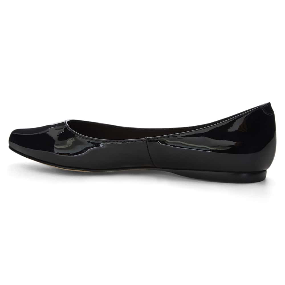 Joyce Ballet Flat in Black Patent