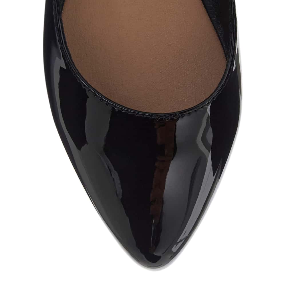 Joyce Ballet Flat in Black Patent