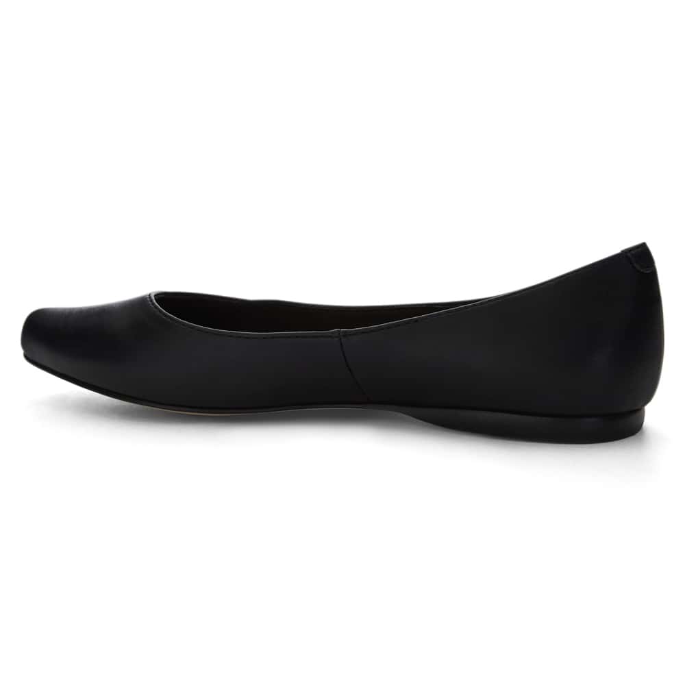 Joyce Ballet Flat in Black Smooth