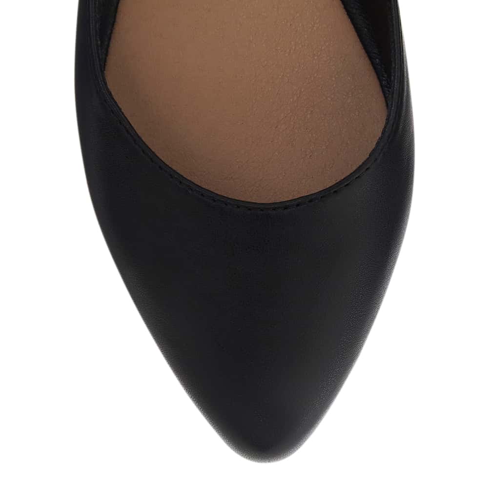 Joyce Ballet Flat in Black Smooth