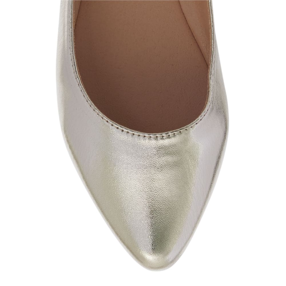 Joyce Ballet Flat in Soft Gold Smooth