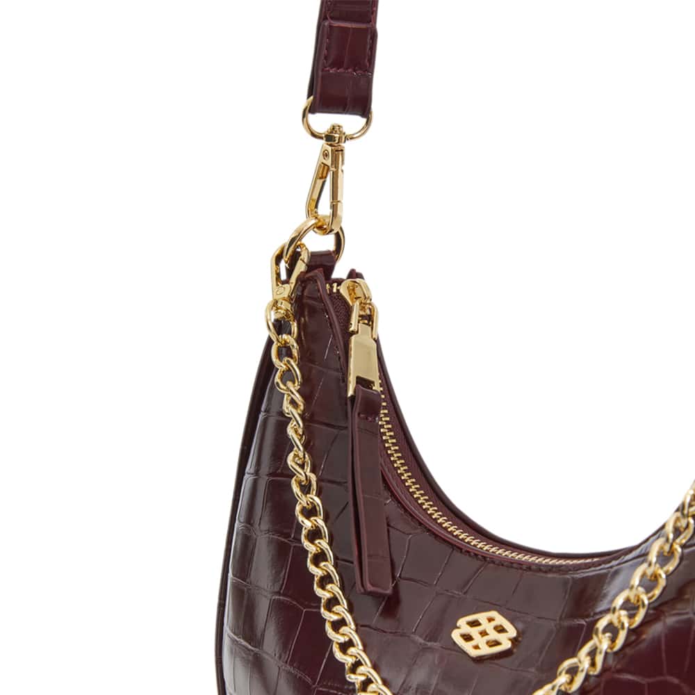 Julia Handbag in Bordeaux Croc Croc