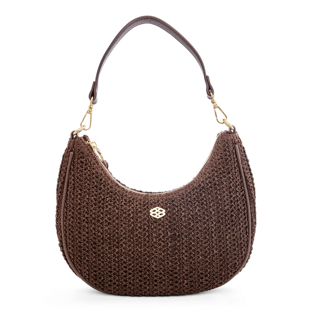 Julia Handbag in Chocolate Raffia