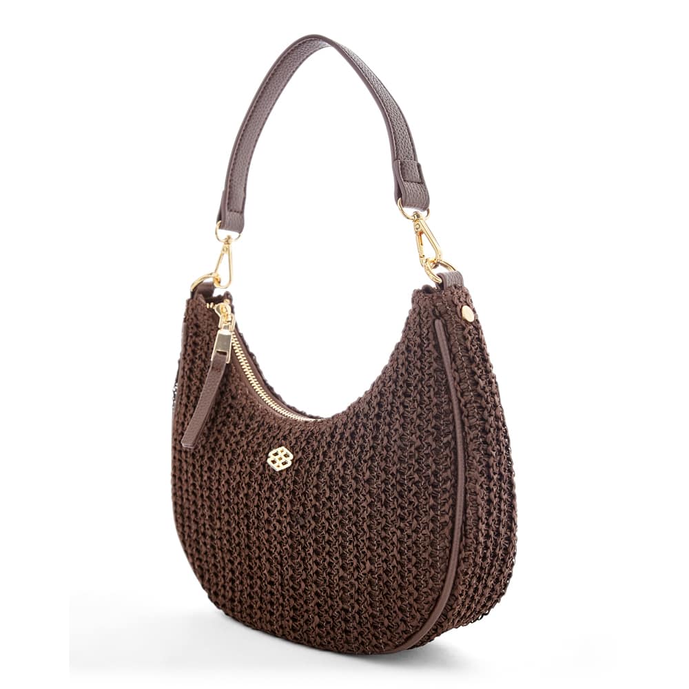 Julia Handbag in Chocolate Raffia