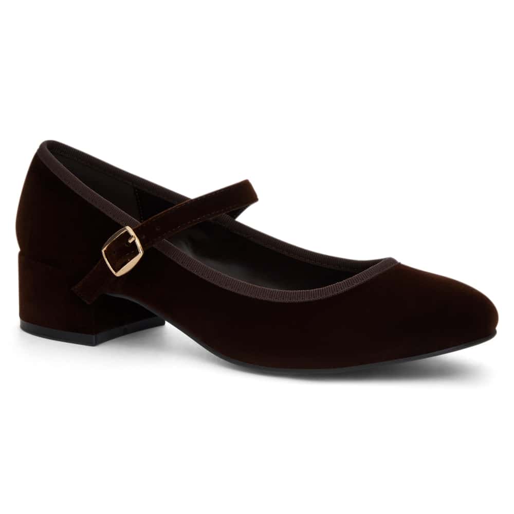 Juliet Heel in Chocolate Velvet Velvet