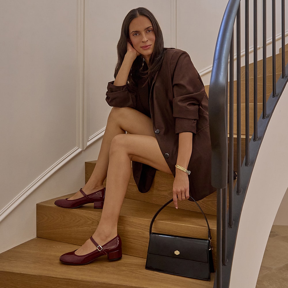 June Handbag in Black Patent