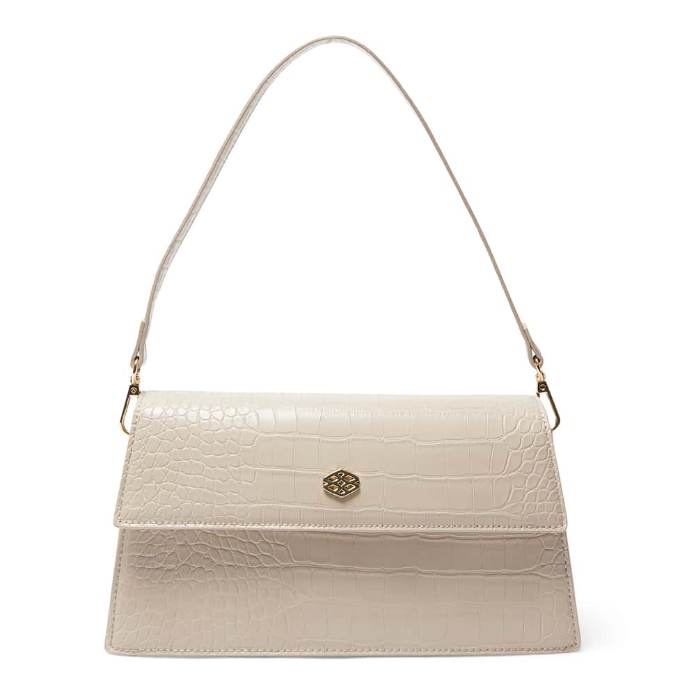 June Handbag in Nude Croc