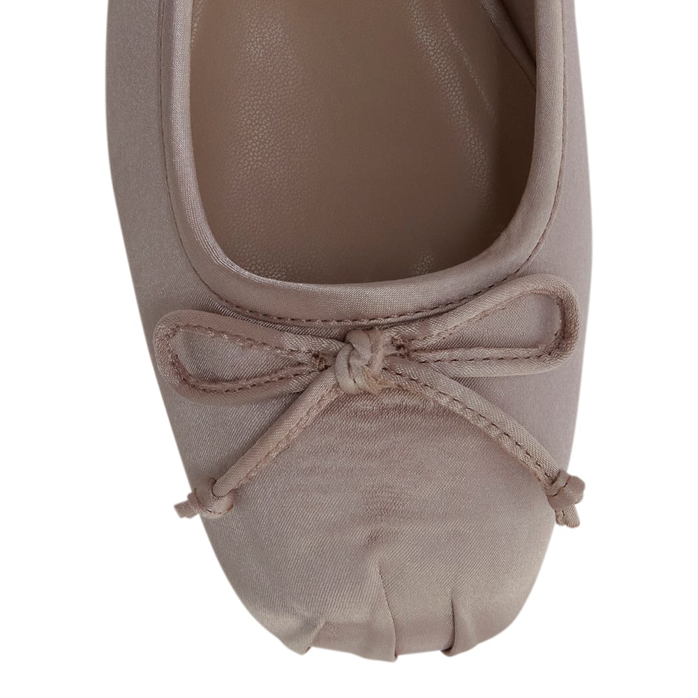 June Pumps in Blush Satin