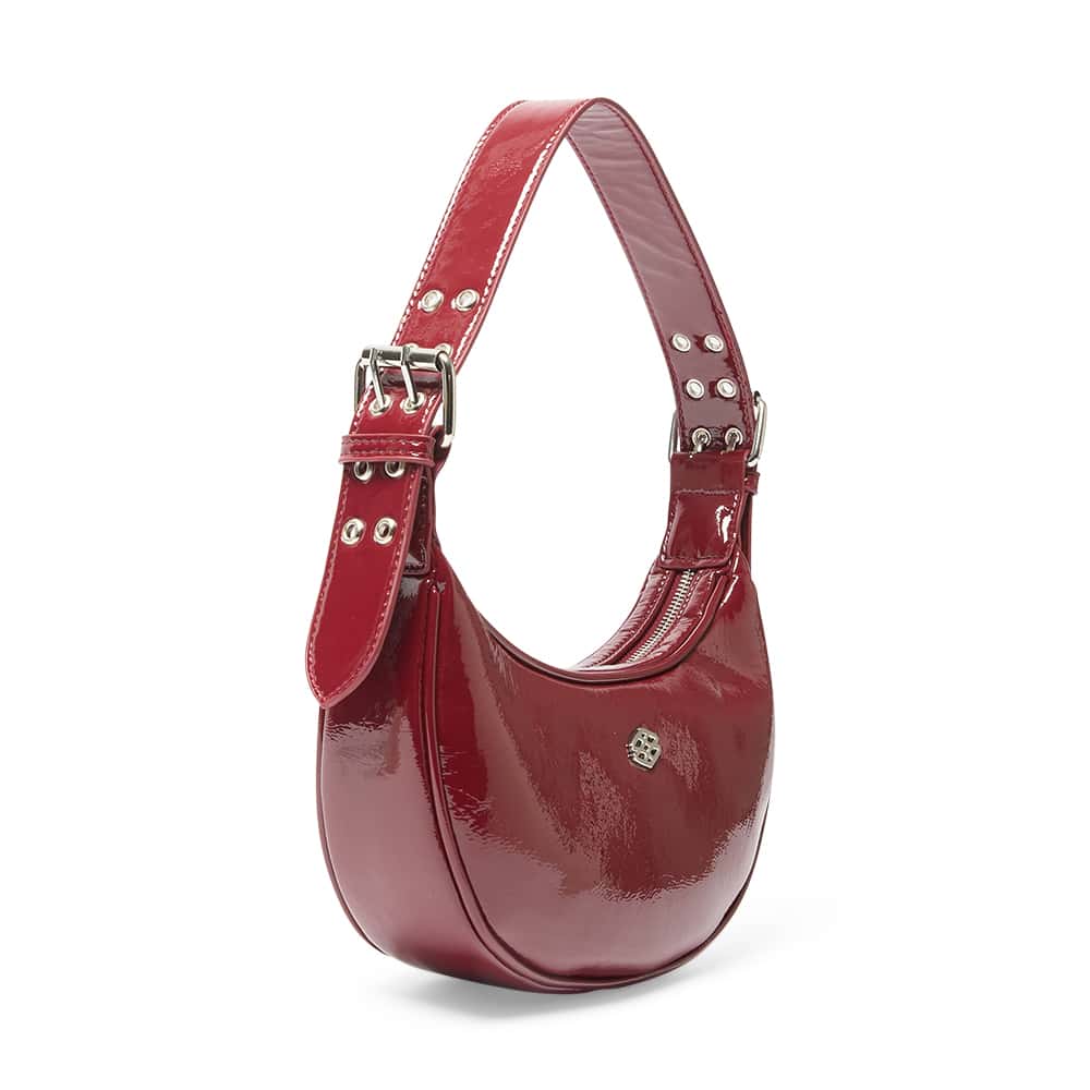 Karma Bag in Wine Crinkle Patent Patent