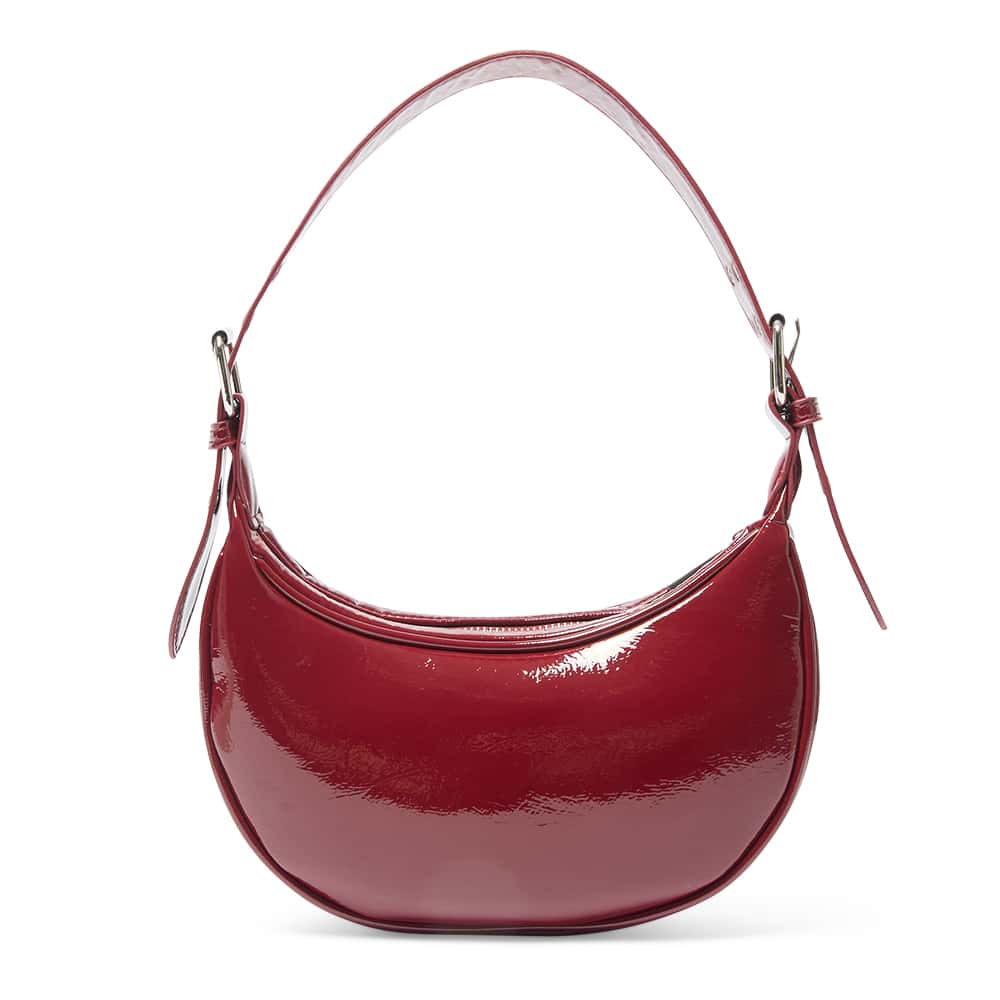 Karma Bag in Wine Crinkle Patent Patent