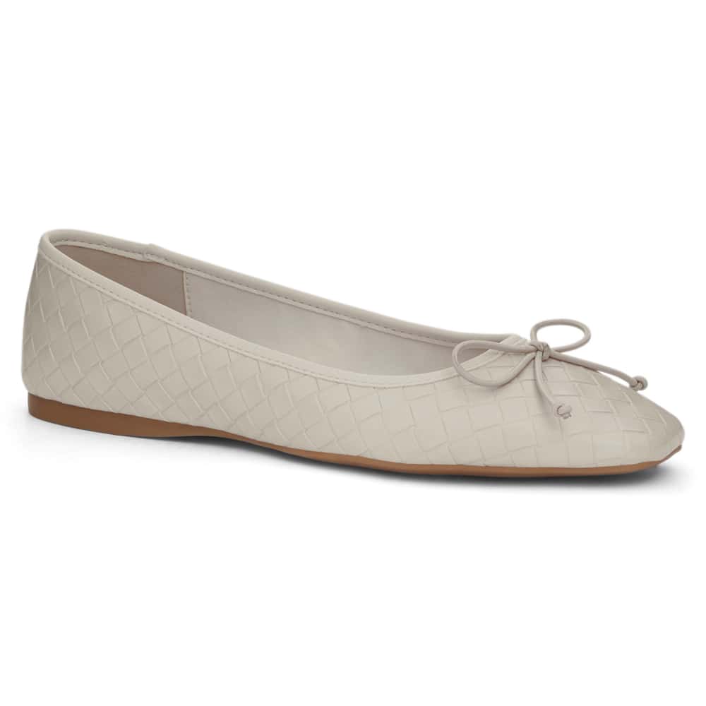 Kasey Ballet Flat in Off White Smooth