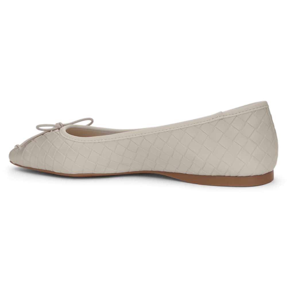 Kasey Ballet Flat in Off White Smooth