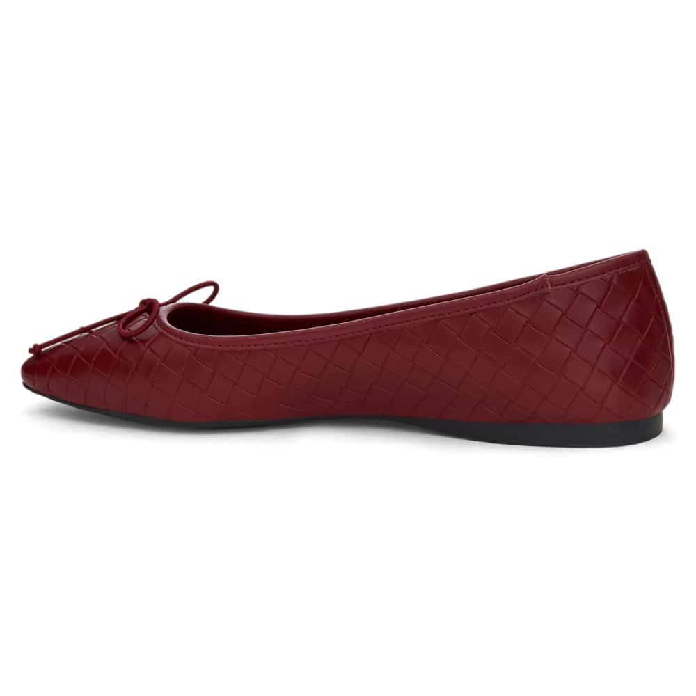 Kasey Ballet Flat in Red Smooth