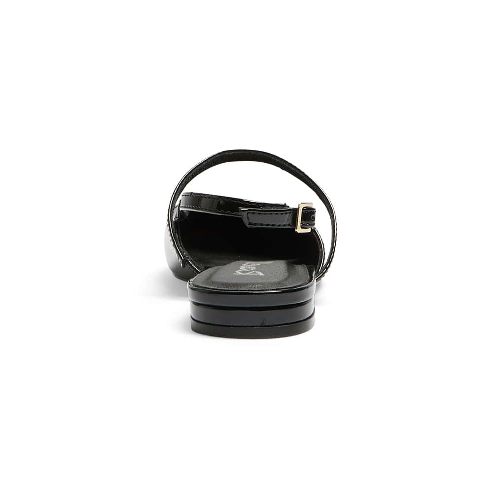 Katie Ballet Flat in Black Patent