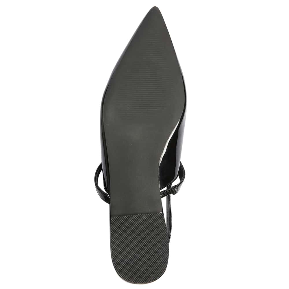 Katie Ballet Flat in Black Patent