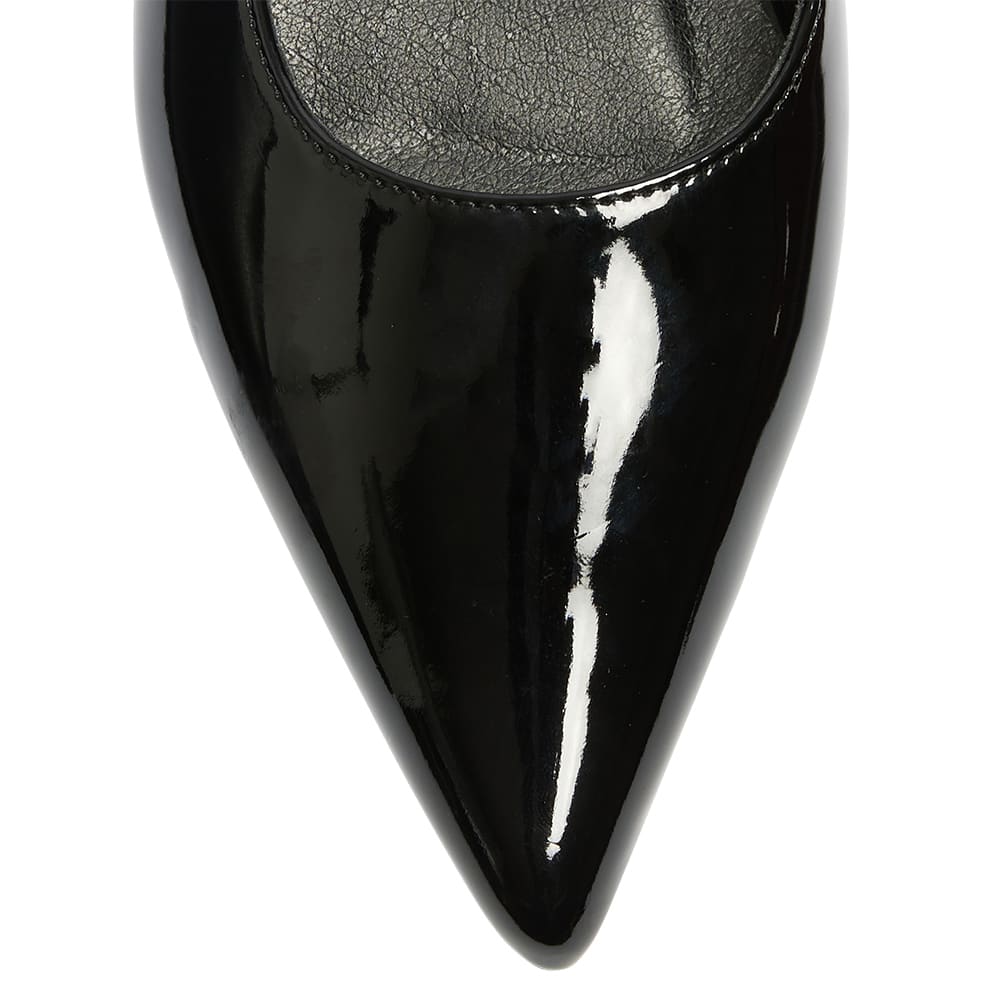 Katie Ballet Flat in Black Patent