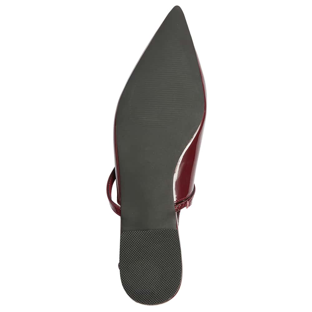 Katie Ballet Flat in Cherry Patent