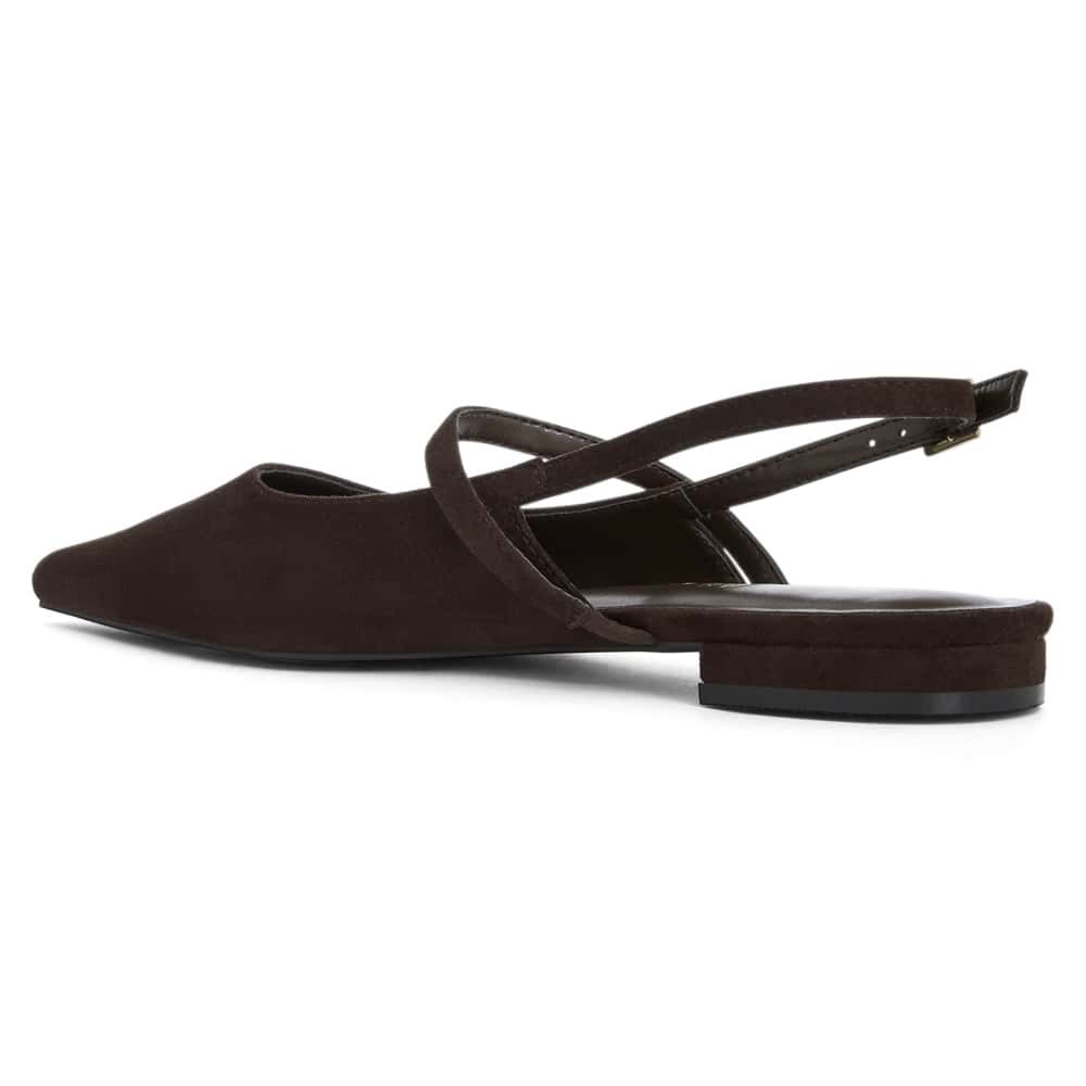 Katie Ballet Flat in Chocolate  Micro