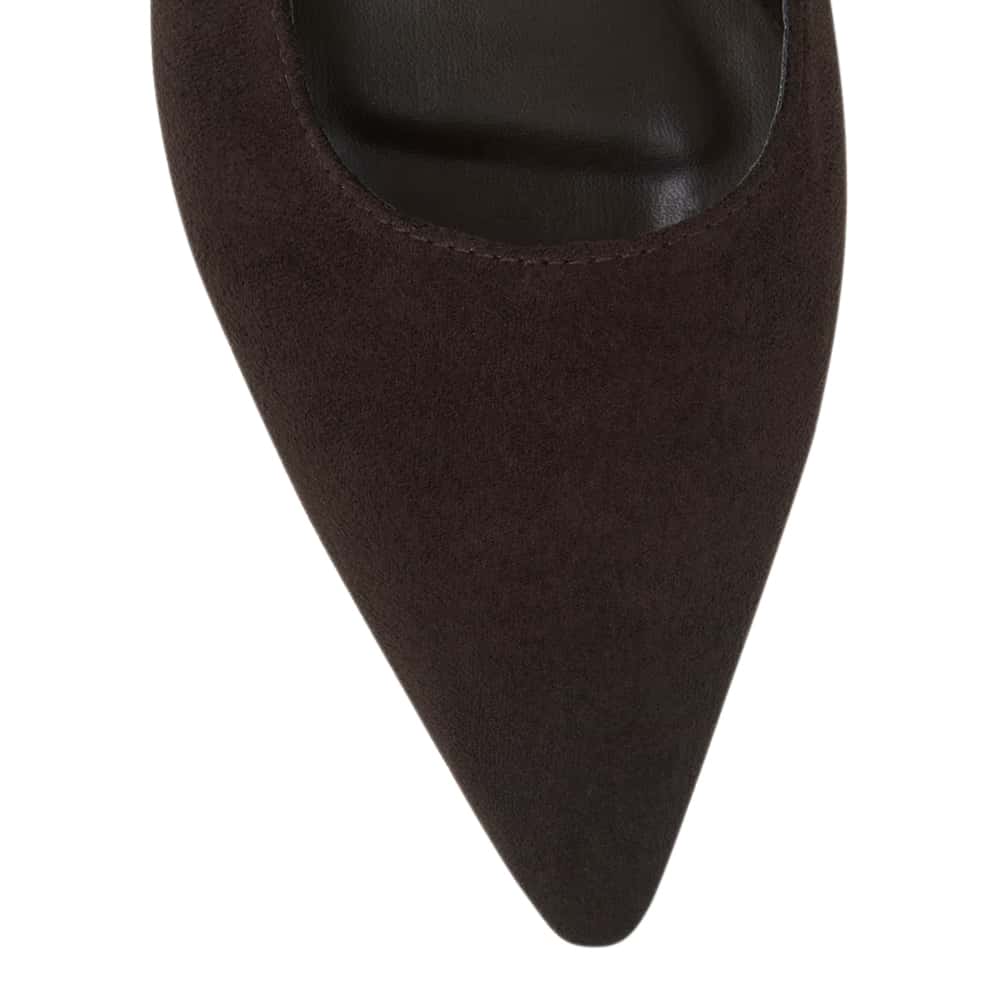 Katie Ballet Flat in Chocolate  Micro