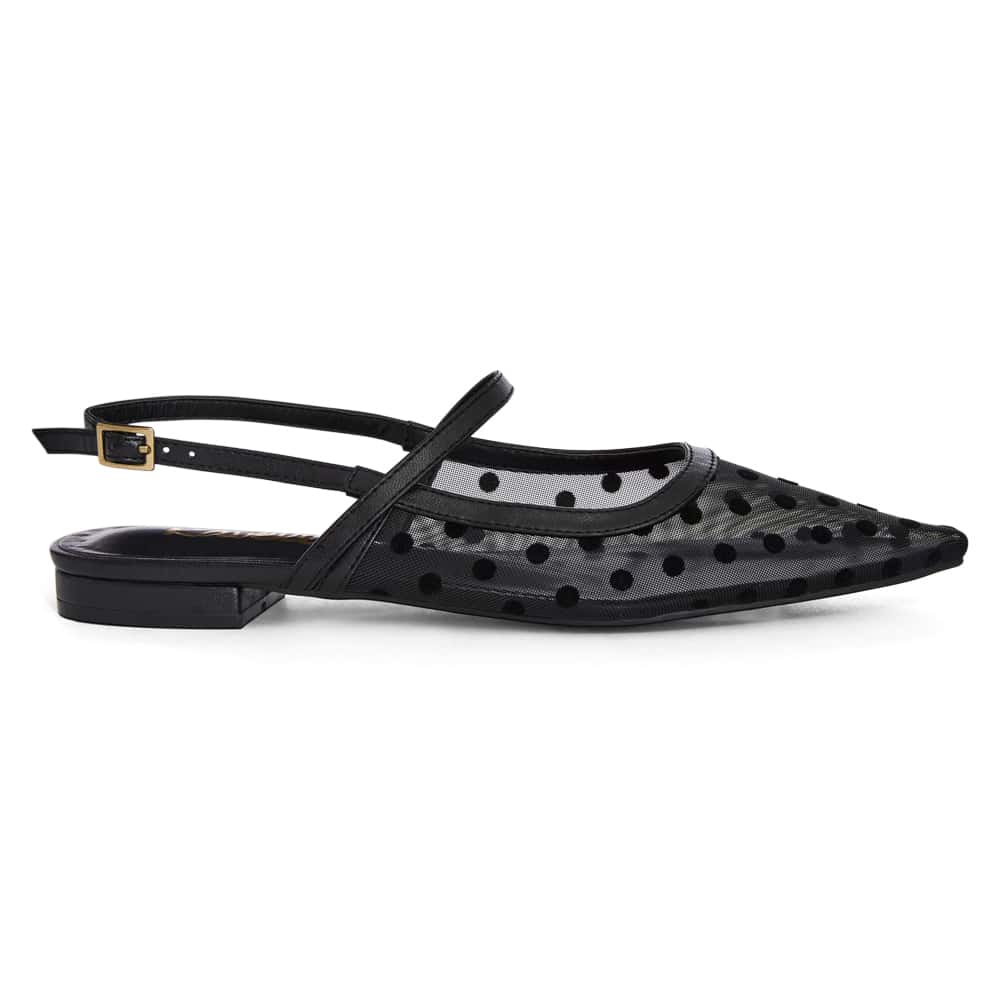 Kelsey Ballet Flat in Black Dots