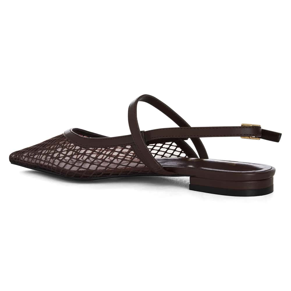 Kelsey Ballet Flat in Chocolate  Mesh