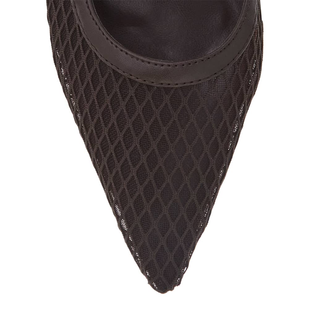 Kelsey Ballet Flat in Chocolate  Mesh