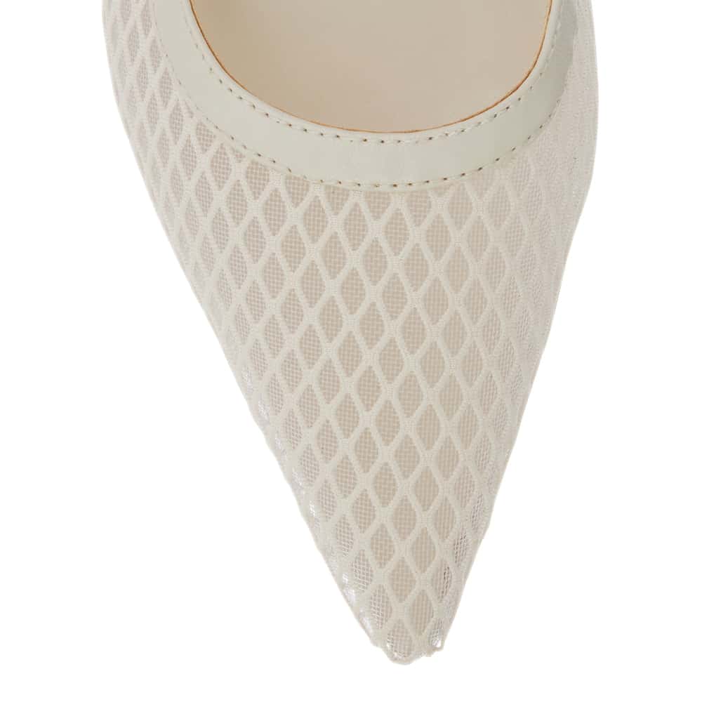 Kelsey Ballet Flat in Ivory Mesh Mesh