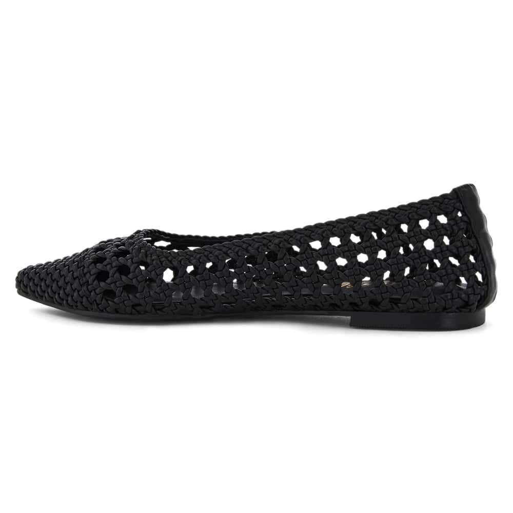 Kindle Ballet Flat in Black Weave