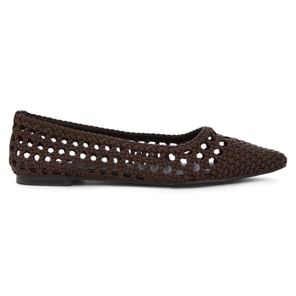 Kindle Ballet Flat in Chocolate Weave